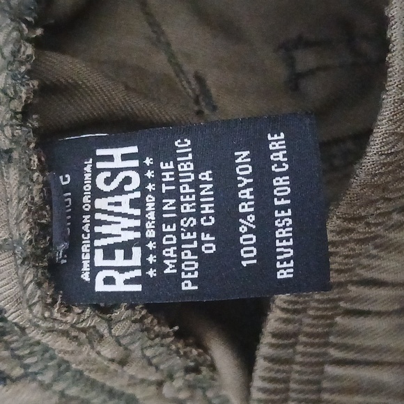 NWT Rewash Olive Green Jogger Pants Tilly Size Medium - Picture 7 of 16